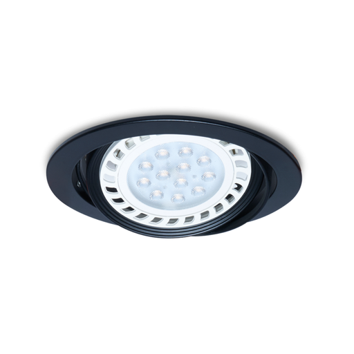 [DABEmbu-8 Negro] Embutido redondo movil, alum, negro Ø17cm, AR111, GU10