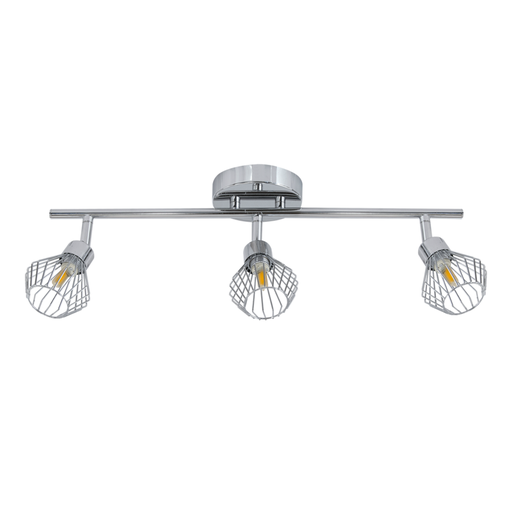 [DABLeon-3] Dis-Spot 3 luces cromo con reja para lampara G9