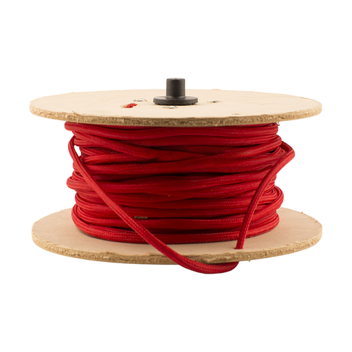 [ELKCTROJO] CABLE TEXTIL ROJO X METRO