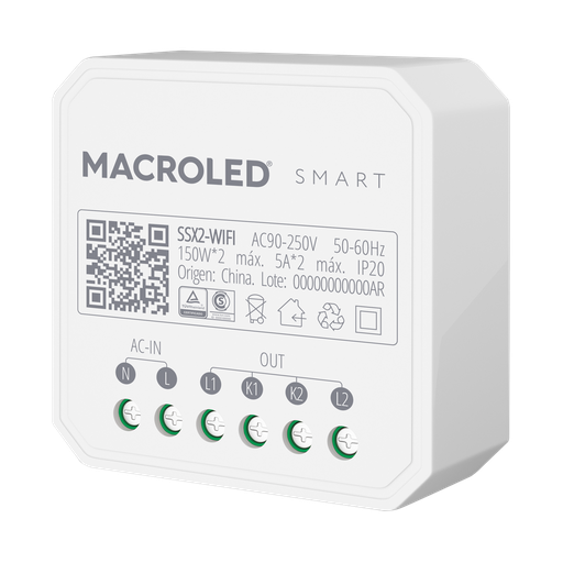 [CORSSX2-WIFI] Interruptor Smart 5A x Canal Macroled