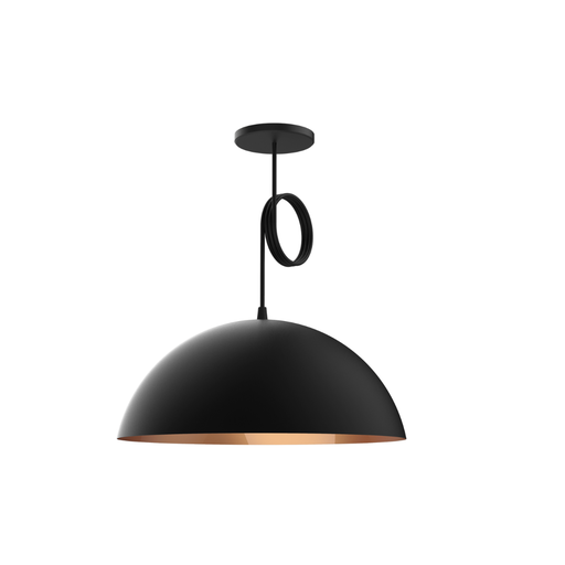 [SPLBELL06-NC1L] BELL06. COLG 1 LUZ 40CM NEGRO-COBRE
