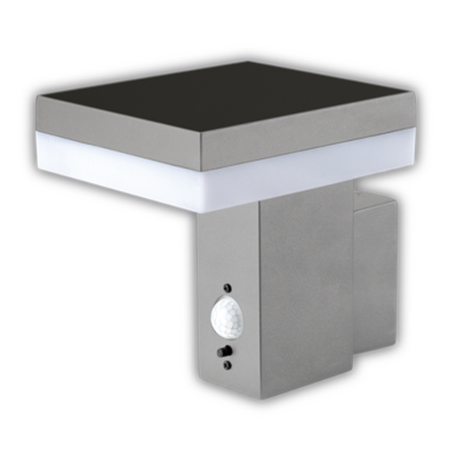 [TBCALSP-CW] LUMINARIA A LED DE EXTERIOR AUTÓNOMO SOLAR - DE PARED - CUADRADO - Bateía: Li-Ion 3,7 V - 2600 mAh - Luz Natural - Autonomía 24hs