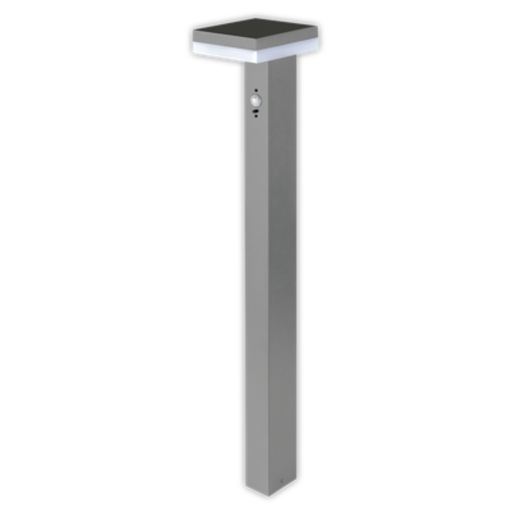[TBCALSP-CF] LUMINARIA A LED DE EXTERIOR AUTÓNOMO SOLAR - DE PISO - CUADRADO - Bateía: Li-Ion 3,7 V - 2600 mAh - Luz Natural - Autonomía 24hs