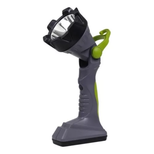 [ATO8020] Linterna Táctica led 10W - Faro direccionable - Apto intemperie - Base magnética con imanes - Manija y gancho para colgar - Batería de Litio - Autonomía  aprox. 6 / 2Hs. Cargador 220V + 12V p/auto + cable USB incluidos.