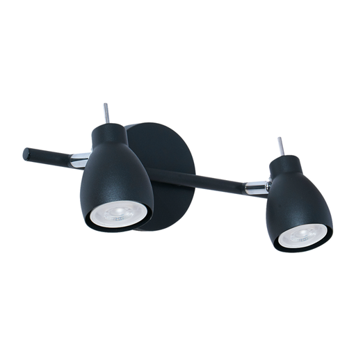 [DABCANCUN-2N] Spot de chapa de 2 luces Negro para Gu10