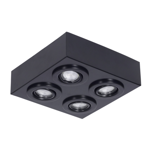 [FERP-490NEG] Plafón "VALENCIA" 4xGZ-10 (275x275x80 mm.)