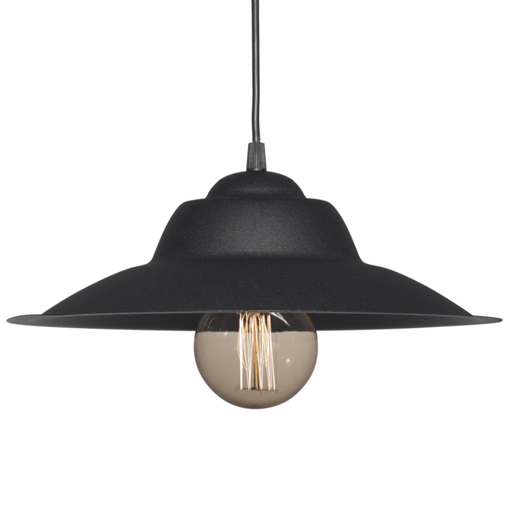 [FERC-136N/T] Colgante de chapa dia. 32 cm. negro texturado