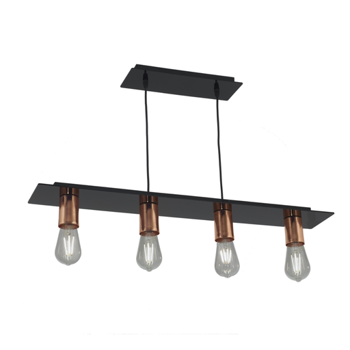 [FERC-410ACRI/CB] Colgante "TERNI" acrilico de 4xE-27 (785x130x97)