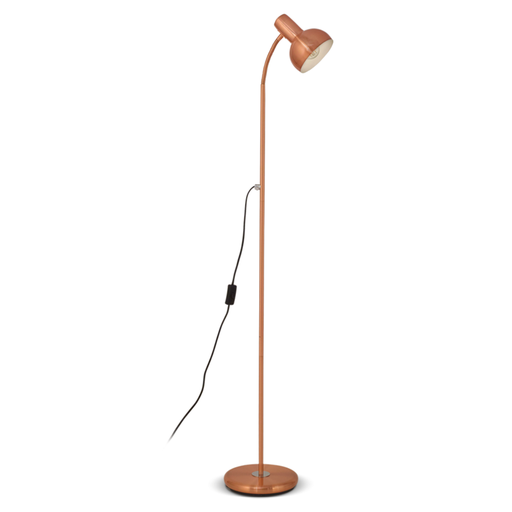 [DABMELO-PC] Dis-Lampara de pie con flexible, ø13cm, altura 1.60mts para E27 COBRE