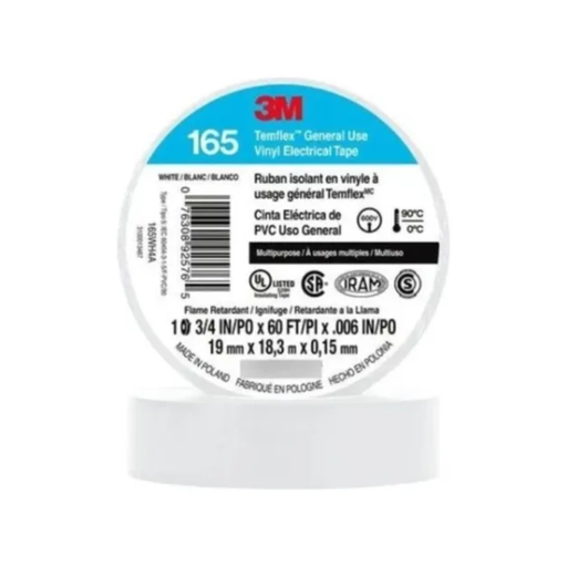 [MMM66062] Temflex 165 19mm x 9m blanca