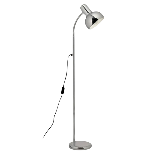 [DABMELO-PCR] Dis-Lampara de pie con flexible, ø13cm, altura 1.60mts para E27 CROMO