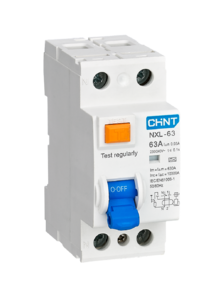 [CORNXL-63 1P+N 25A 30mA AC 6kA] DISYUNTOR BIPOLAR CHINT NXL, 25A - 30mA - Clase AC - 6kA