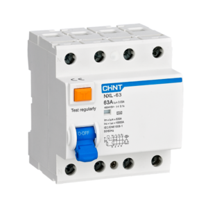 [CORNXL-63 3P+N 40A 30mA AC 6kA] DISYUNTOR TETRAPOLAR CHINT NXL, 40A - 30mA - Clase AC - 6kA