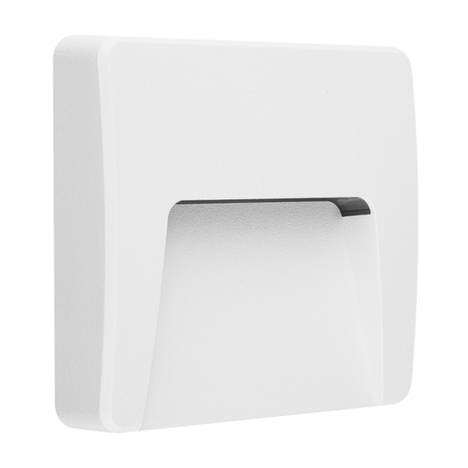 [CORAECB-3W] ARTEFACTO DE APLICAR EXTERIOR CUADRADO, COLOR BLANCO, UNIDIRECCIONAL, IP65, AC100-240V, 3W 100LM, RA>80, BLANCO CALIDO