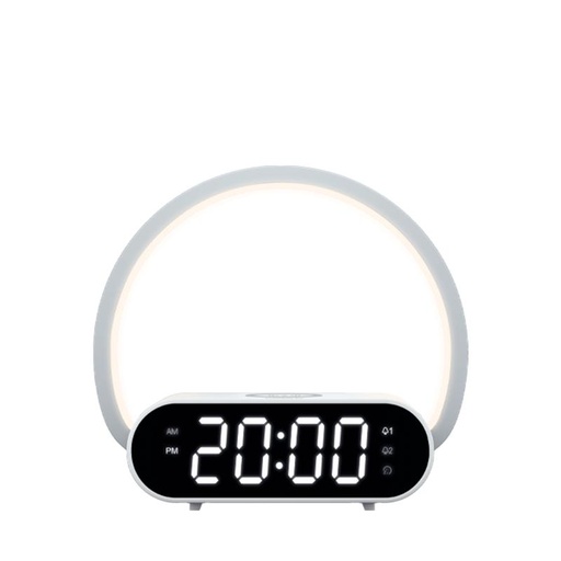 [CORVULCANO] Velador vulcano 5W con reloj dimerizable Macroled calido