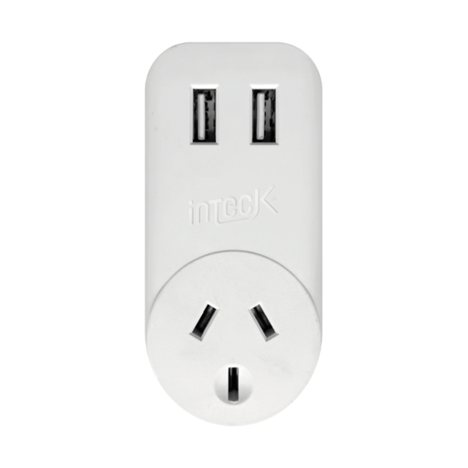 [COREUSB-X2-AR] ENCHUFE CON 2 USB, 10A 250V, AC110-230V 50/60HZ, SALIDA DC5V 2,4A