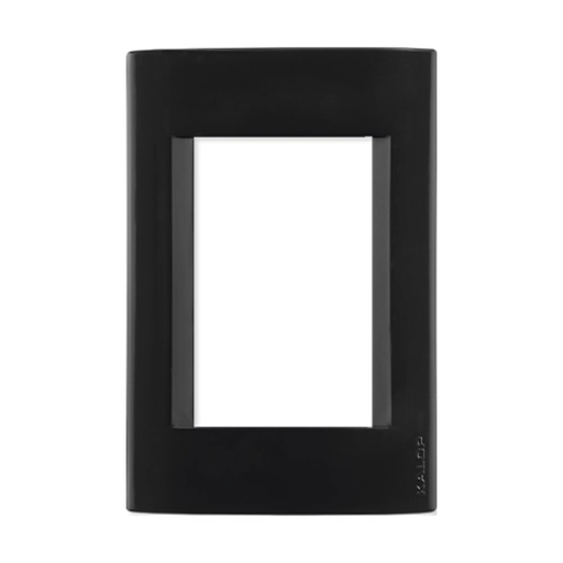 [KALKD40711] Tapa civil 3 modulos Kalop negro