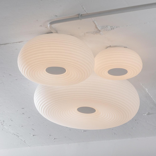 [VONVK-AUSTER-BL-40W-3000K DIM] Iluminación Interior de techo VK AUSTER 40W blanco 900 D450 x H195 mm