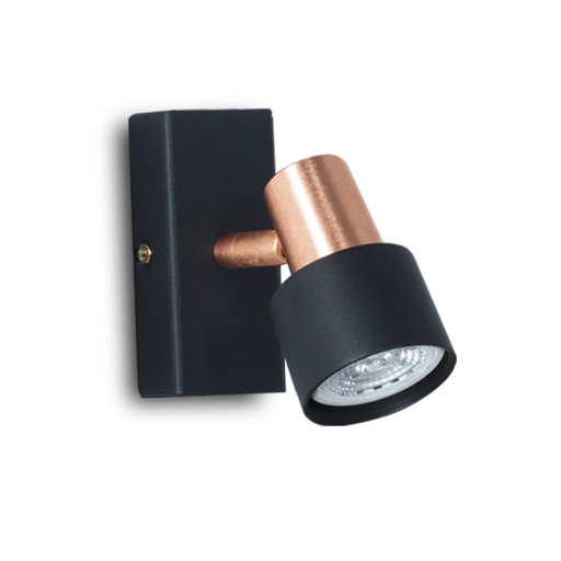 [RON5251 NEGRO/COBRE] APLIQUE BOA 5251 NEGRO/COBRE 1XGU10 LED 5W C/LAMP