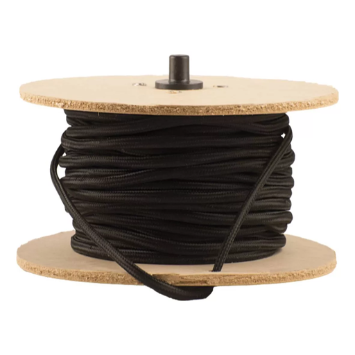 [CORCAB-TEX-NN-100] CABLE TEXTIL 2X0.5MM 300V CARRETEL X100 METROS COLOR NEGRO