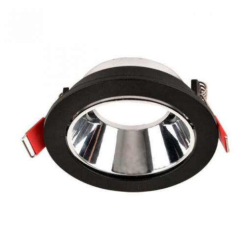 [CORAERAD-X1-NC-PC] ARTEFACTO DE EMBUTIR REDONDO ANTIDESLUMBRANTE DICRO X1 MOVIL PVC NEGRO-CROMO