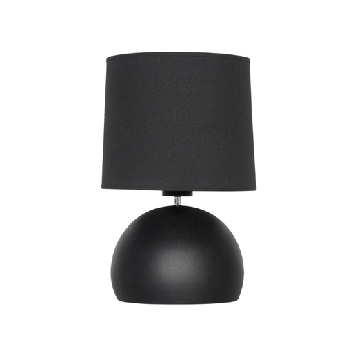 [MARV72-NN] Lámpara de Mesa Bocha Grande Negra 1×E27. Pantalla Cónica Negra H39cm. Ø25cm.