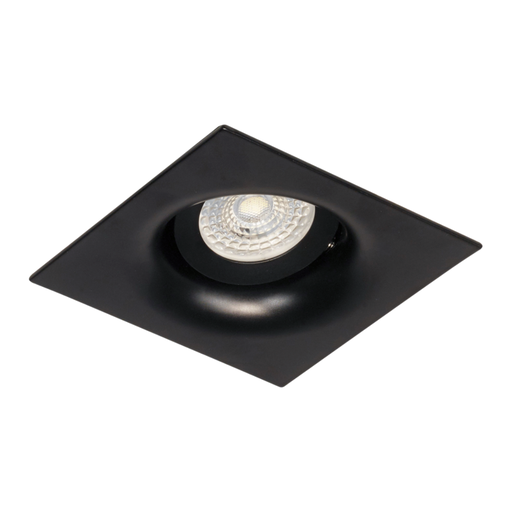 [DABEMBU-4 NEGRO] Embutido cuadrado movil de aluminio negro para GU10