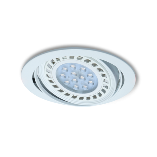 [DABEMBU-8 BLANCO] Embutido redondo movil, alum. blanco ø17cm, AR111; GU10