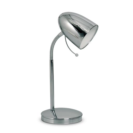 [DABFOCUS-V CROMO] Velador de mesa con campana ovoide ø10cm H=38cm  Cromo