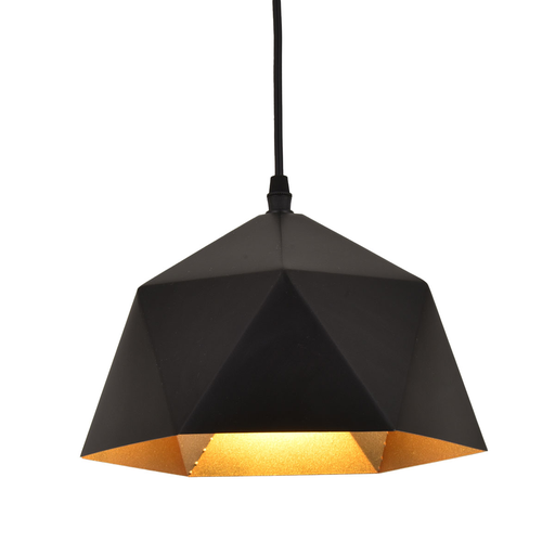 [CEGGLCI-GNE27] Luminaria colgante geométrica - negra