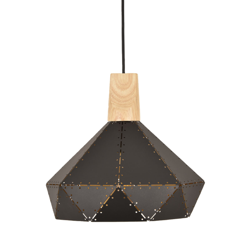 [CEGGLCI-TNE27] Luminaria colgante triangular - negra