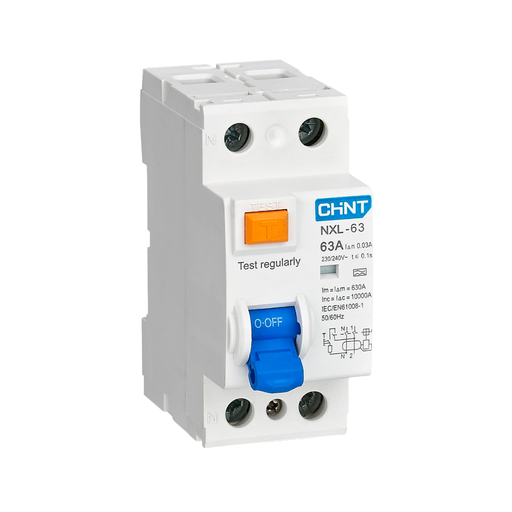 [CORNXL-63 1P+N 25A 10mA AC 6kA] DISYUNTOR BIPOLAR CHINT NXL, 25A - 10mA - Clase AC - 6kA