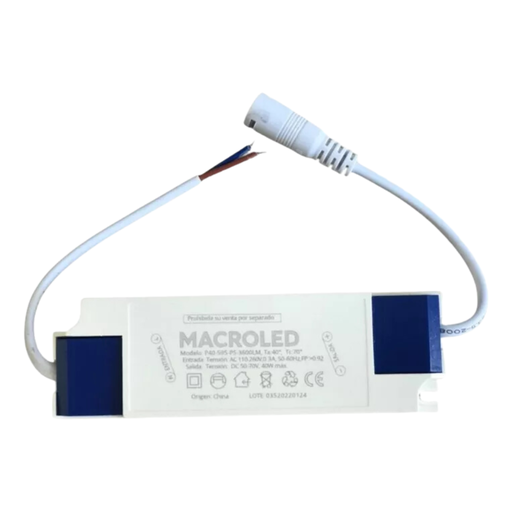 [CORP40-1195-PS-3600LM-DR] DRIVER PARA PANEL 40W ENTRADA AC110-260V FP0.98