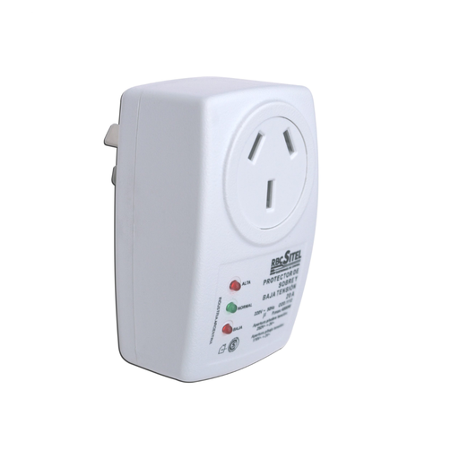 [RBC1112] PROTECTOR DE SOBRE Y BAJA TENSION enchufable - con TOMA DE 20A