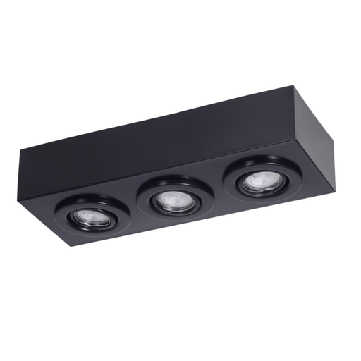 [FERP-390NEG] Plafón "VALENCIA" 3xGZ-10 (150x400x80 mm.)