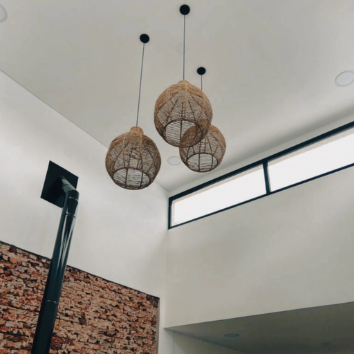 [CHJLUCCAKRAFT] NERVO COLGANTE LUCCA 42CM DE DIAMETRO PANZA X 50CM DE ALTO EN KRAFT TOSTADO