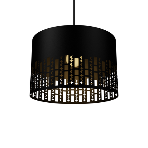 [SPLASTRO-RED] COLG CHAPA NEGRO REDONDO 1 LUZ                    