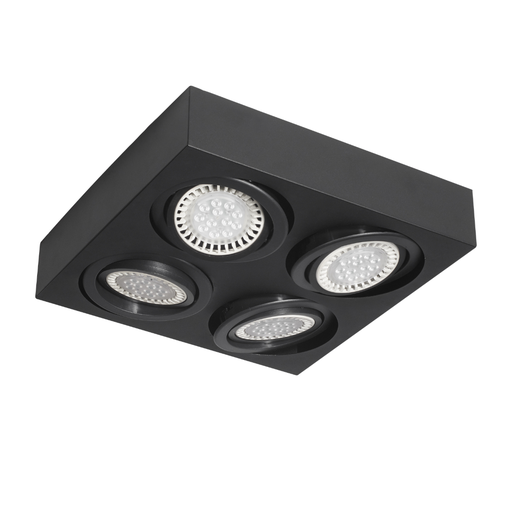 [FERP-492N/T] Plafón "RIMINI" 4xGZ-10 (An:390xProf:85xL:390mm.)