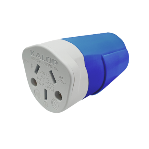 [KALKL44231] Toma móvil heavy duty Azul (1ca*50u/6)