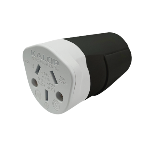 [KALKL44232] Toma móvil heavy duty Negro (1ca*50u/6)