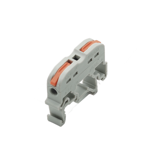 [TBCJXB-Q1O] TERMINAL DE CONEXIÓN RAPIDA PARA RIEL DIN - 1 ENTRADA / 1SALIDA - NARANJA