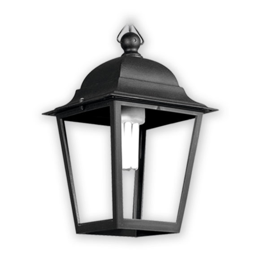 [FAR3294/NE] Farol cuatro caras abierto abajo, techo desmontable de colgar de polipropileno color negro