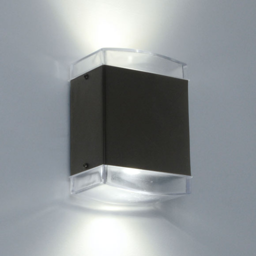 [FAR4312/PPNE] Bidireccional dos lamparas E27 Led Polipropileno negro