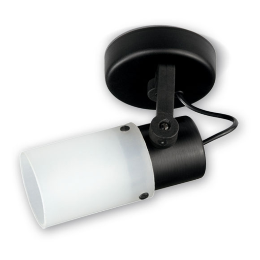 [FAR0174/1NE] Spot una luz, pantalla tubo , horquilla polipropileno negro