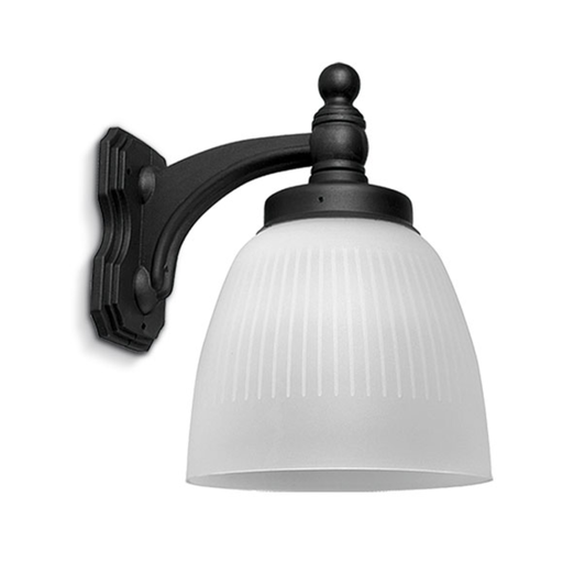 [FAR1301/PNE] Aplique con ménsula, campana Ø 216 mm negro