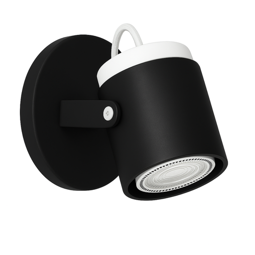 [FAR0173/1NE-BL] Spot 1 luz para lampara GU10 dicro Led negro-blanco