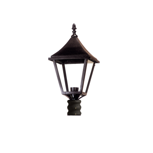 [FWI81/F-NE] FAROL P/ PUNTA DE CAÑO VIDRIO de ALUM Negro