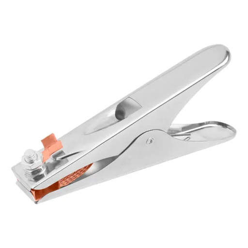 [CORJDEH9A05] Pinza de tierra para soldadura - Corriente nominal: 500A - Mandíbulas de cobre y mango de acero cromado - Apertura máxima de la mandíbula: 75mm - Longitud: 205mm