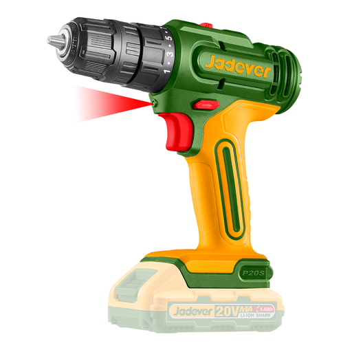 [CORJDCDP511-4] Taladro inalámbrico 1500 rpm/2250 bpm con batería Li-Ion 1.5Ah - Voltaje: 20V - Par máx: 35 Nm - Capacidad del portabrocas: 0,8-10 mm - Ajustes de par: 15+1 - 2 vel - Incluye cargador