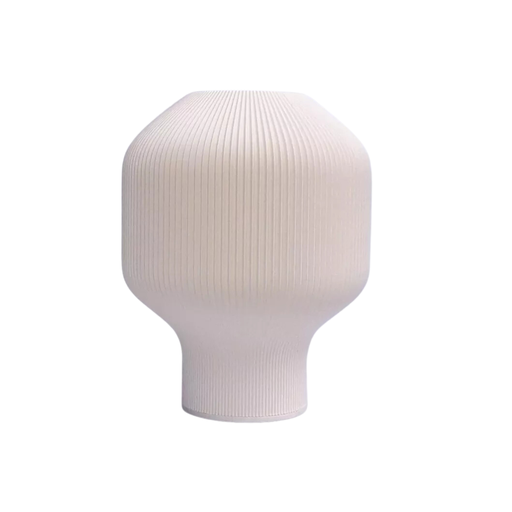 [CHJART29BL] Lámpara de mesa Fiamma 26 cm de alto estructura blanca y tulipa blanca s/foco